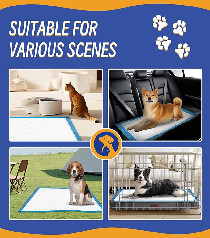 100 Counts XL Puppy Pee Pads 30x36 Inch | Super Absorbent Leak-Proof Dog Training Pads with Odor Control | Quick-Dry Potty Pads for Dogs & Cats-Mewly Pet