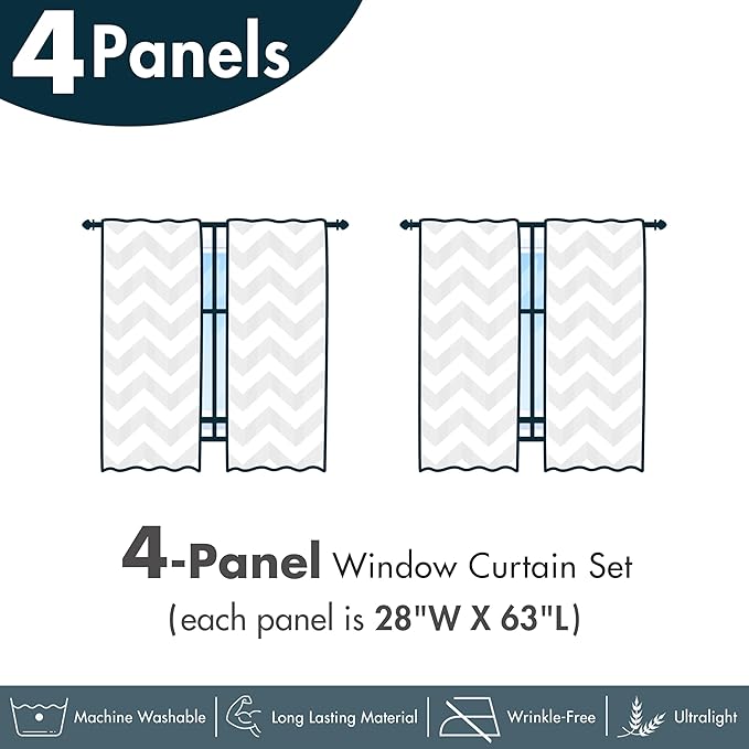 Ambesonne Paisley Window Curtains Pack of 2, Delicate Bohemian Leafy Motives on Stripes in Neutral Muted Colors, Lightweight Set with Rod Pocket, 4 Panels of - 28" x 63", Warm Taupe Ivory and Sepia