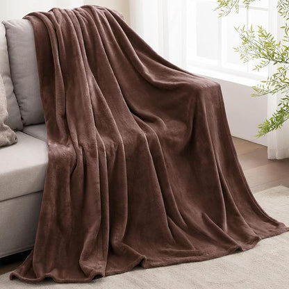 BEDELITE Fleece Blanket Brown Throw Blankets for Couch & Bed, Luxury Plush Cozy Fuzzy Blanket 50" x 60", Super Soft Warm Lightweight Throw Blanket for Travel Camping