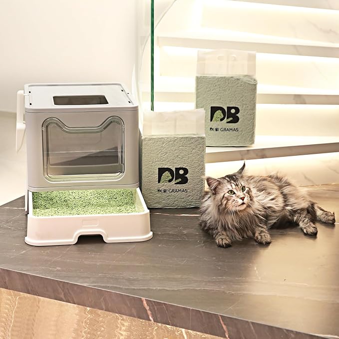 Cat Litter 24LB/4 Packs Dust-Free Clumping Tofu Cat Litter Quickly Absorb Odors Toilet Can Flush Into The Toilet Pure Natural tofu cat Litter (Green Tea)-Mewly Pet