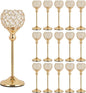 VINCIGANT Gold Crystal Candle Holders Set of 16 for Wedding Centerpieces,Votive Crystal Candle Holders for Home Fireplace Coffee Table Mantle Decor candelabros de mesa