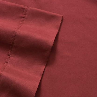 Sweet Home Collection 6 Piece 1500 Supreme Collection Brushed Microfiber Deep Pocket Sheet Set-2 Extra Pillow Cases, Great Value, Split King, Burgundy