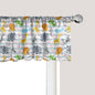 Ambesonne Savannah Window Valance Pack of 2, Friendly Zoo Animals with Happy Faces Cartoon Characters on Stripes Print, Rod Pocket Curtain Valances for Kitchen Bedroom, 54" X 18", Pale Azure Blue