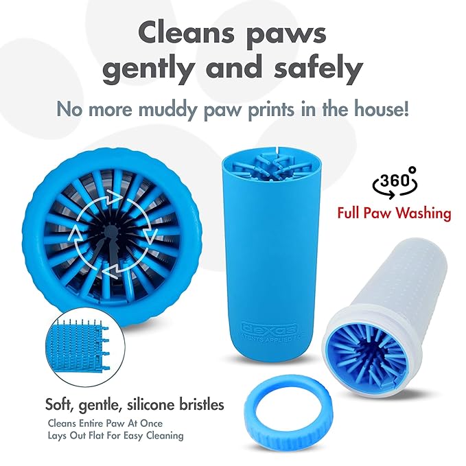 Dexas MudBuster Large Portable Pro Blue Paw Cleaner for Dogs - Premium Quality Pet Supplies and Accessories-Mewly Pet
