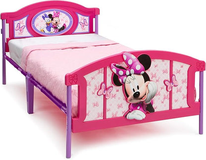 Delta Children Plastic 3D-Footboard Twin Bed, Disney Minnie Mouse
