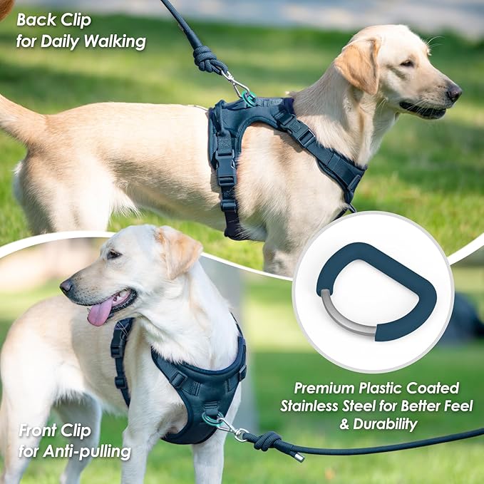 No Pull Dog Harness, Puppy Vest with Front Clip for Small Medium Large Sized Dog(Prussian Blue,XS)-Mewly Pet