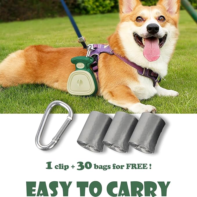 Portable Dog Pooper Scooper with Bag Attachment, Small Handheld Poop Scoop for Travel Walks Yard-Mewly Pet