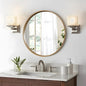 WallBeyond Round Wood Mirror 28" Circle Wall Mirror for Bathroom Round Wall Mirror for Wall Decor, Vanity, Entryway Living Room, Honey