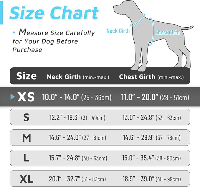Eagloo Small Dog Harness No Pull, Service Vest with Reflective Strips and Control Handle, Adjustable and Comfortable for Walking, No Choke Pet Harness with 2 Metal Rings, Sky Blue, XS-Mewly Pet