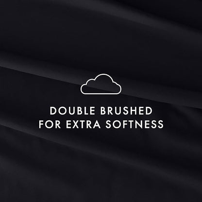Linen Market Brushed Microfiber Twin XL Sheet Set 3 Piece – Oeko-TEX Certified Ultra Soft & Wrinkle-Free - 16" Deep Pocket Sheets - Easy Care Twin XL Size - Black