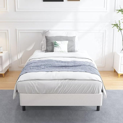 ALDRICH 5 Inch Heavy Duty Metal Twin Box Spring Mattress Foundation 1500lbs Max Weight Capacity/Non-Slip/No Noise/Easy Assembly/Easy Clean Cover