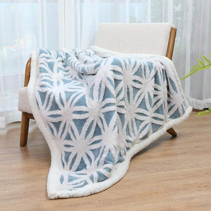 LOMAO Sherpa Fleece Blanket Fuzzy Soft Bed Blanket Dual Sided Throw Blanket fit Couch Sofa (Light Blue,51x63 inch)