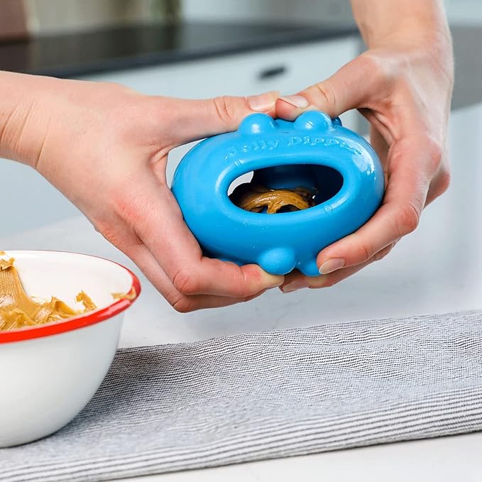 Jolly Pets Jolly Dipper Treat Dispensing Dog Toy; 3'' Small/Medium Dogs, Blue-Mewly Pet
