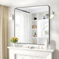39" x 39"Bathroom Mirror, Matte Black Wall Mirror with Metal Frame, Decorative Rectangular Vanity Mirror for Bedroom Bathroom Living Room Entryway (Horizontal/Vertical)
