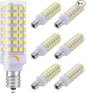 E12 LED Candelabra Bulbs Dimmable, 7W C7 Bulb Equivalent to E12 Halogen Bulb 60W, Daylight White 6000K, T6 E12 Candelabra Base, AC120V E12 Light Bulbs for Ceiling Fan, Chandelier Lighting, 6 Pack