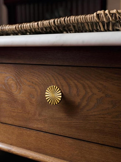 2 Pack Antique Brass Cabinet Knobs Vintage Flat Drawer Pulls Kitchen Cupboard Bathroom Dresser Cabinet Hardware Handles Zinc Alloy