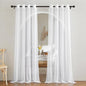 NICETOWN Voile White Sheer Curtains for Bedroom - Grommet Light Filtering Elegant Panels Lightweight & Breathable Window Treatments for Living Room, W54 x L90, 1 Pair