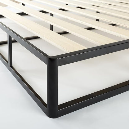ZINUS Metal Box Spring with Wood Slats, 7.5 Inch Mattress Foundation, Sturdy Steel Structure, Easy Assembly, Queen