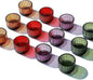VOHO 4 Colors Tealight Candle Holder Fall Decor Set of 12, Votive Candle Holders for Table Centerpiece, Ribbed Tea Light Candle Holder Glass for Halloween/Thanksgiving/Christmas Decorations/Gifts