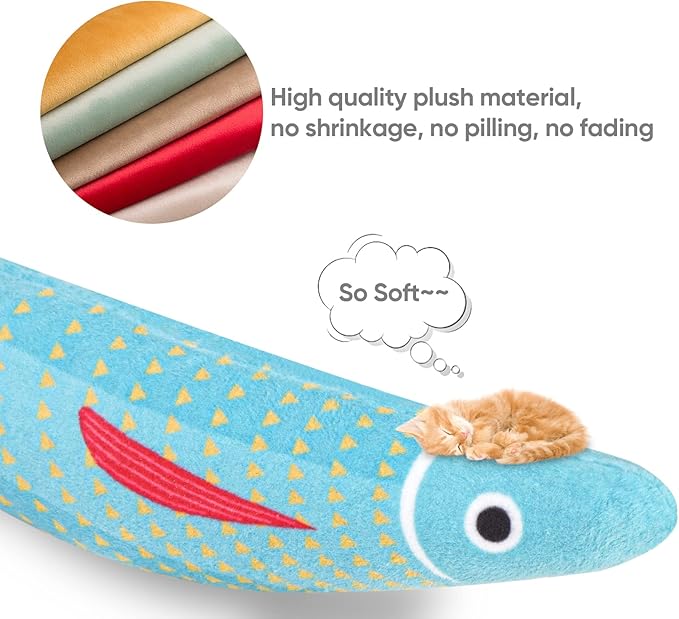 4Pcs Catnip Toy, Plush Cat Toys with Jingly Bell, Bite Resistant Chew Toys, Catnip Filled Cartoon Cat Teething Chew Toy for All Cats-Mewly Pet