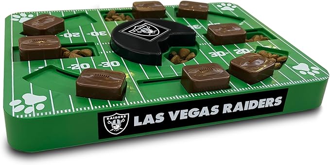 Pets First NFL LAS Vegas Raiders Puzzle Toy, Puzzle Treat Dog Toy, Interactive Dog Treat Toy, Dog Puzzle-Mewly Pet