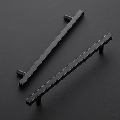 Ravinte Black Cabinet Handles 15 Pack 8 inch Matte Black Square Cabinet Pulls Black Kitchen Hardware 11 inch Overall Length Black Kitchen Drawer Pulls