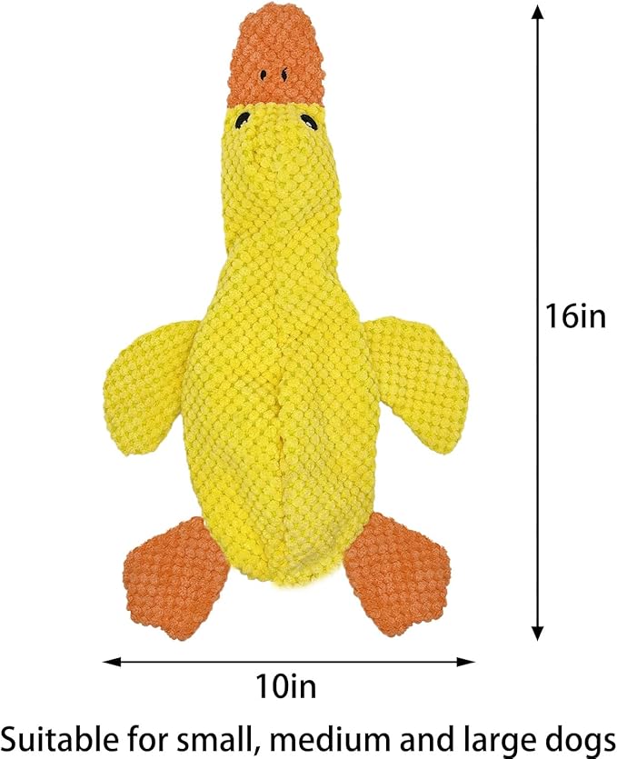 No Stuffing Dog Toys 3 Pack, Squeaky Dog Toys for Large Dogs, Plush Toys for Aggressive Chewers Small Medium Large Breeds, Puppy Chew Toys for Teething (Pineapple Plaid)-Mewly Pet