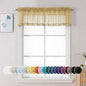 Chyhomenyc Sheer Valances for Windows 2 Pack, Small Window Curtains for Living Room Bathroom, Modern Top Dual Rod Pocket Voile Basement Curtains, 42W x 14L inches, Gold
