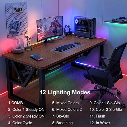 echosari LED Strip Lights Battery Operated, 10Ft 108 LED Dual Color Changing Strip Lights with Remote Cuttable Adhesive Lights Strip for Bedroom Party Decoration (Warm White & Multicolor)