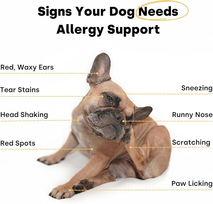 Kayode Itch & Allergy - Natural Dog Allergy Chews with Advanced Itch Relief. Premium Colostrum & Bee Pollen for Dog Allergies. Natural Alternative to Allergy Medicine-Mewly Pet