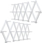 WEBI Accordion Wall Hanger,Expandable Wooden Coat Rack,Accordion Hat Rack for Wall for Hats,Caps,16 Peg Hooks,White,2 Packs