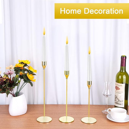 Gold Candlestick Holder Set of 36 for Taper Candles, Decorative Candle Holders Bulk Candle Stick Holders Taper Candle Holders for Table Centerpiece Wedding Dinning Party Anniversary Home Decor