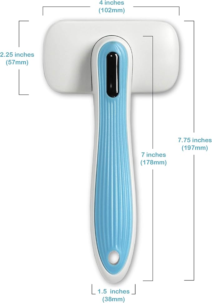 Pets First Premium Dog Brush & CAT Brush Self Cleaning Dog Slicker Hair Brush Easy to Clean Best Pet Grooming Brushes Shedding Grooming Tools for Dogs and Cats. Beautiful Gift for The Groomer!-Mewly Pet