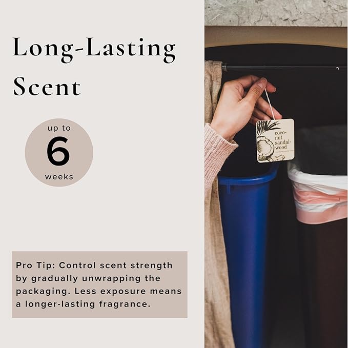 Coconut Sandalwood Car Air Freshener - 4 Pack-Mewly Pet