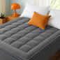 Bedsure Full Size Mattress Topper - Pillow Top Mattress Pad Cover with Deep Pocket Fits up to 21 Inches, Plush Soft Bed Topper for Back Pain Relief, Overfilled with Down Alternative Filling, Grey