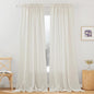 RYB HOME Semi Sheer Curtains 102 inches Long, Light Filtering Half Privacy Durable Window Curtains & Drapes for Bedroom Living Room, Linen, W 52 x L 102 inches, 2 Panels Set