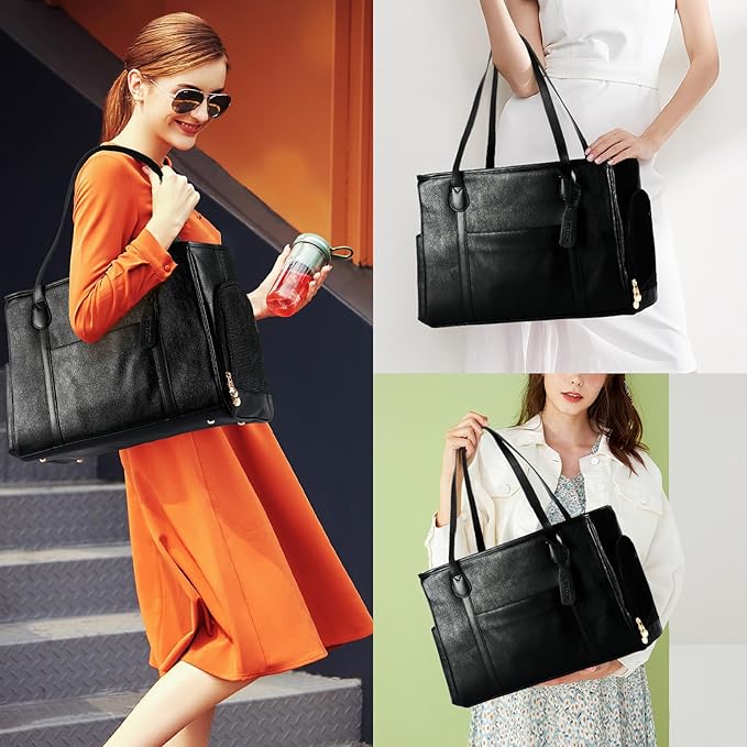 Stylish Dog Purse Carrier, Leather Pet Carrier Bag for Small Dogs Cats Puppy, Airline Approved Soft-Sided Carrier Black-Mewly Pet