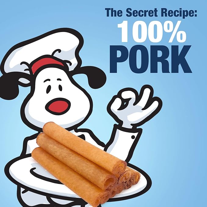 ValueBull USA Pig Skin Retriever Rolls, 4 Inch, Smoked, 100 Count Bulk Pack - Premium USA Pork Hide Dog Chews, One-Piece, Easy Digestion, High Protein-Mewly Pet