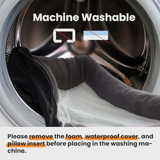 Laifug Large Orthopedic Premium Memory Foam Dog Bed, Dog Sofa with Washable and Removable Suede Cover, Waterproof Liner and Non-Slip Bottom Grey, Large(40''x32''x9'')-Mewly Pet