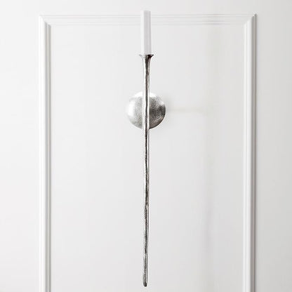 Z Gallerie Aspar Wall Sconce Long Candle Holders in Silver Finish, Retro Chic Wall Decor for Living Room, Dining Room & Bathroom, Vintage Candle Wall Sconce with Timeless Appeal(Candles not Included)
