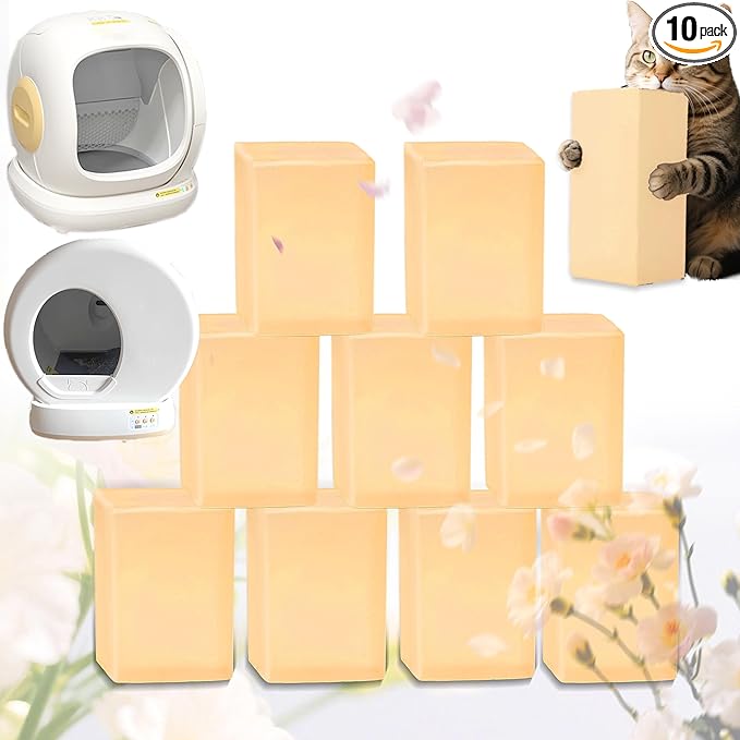 NewKe 10 Pack Pet Odor Eliminator for Meowant Self-Cleaning Cat Litter Box, Cat Litter Deodorizer Compatible with MW-SC01/MW-SC02/LB02, Cat Toilet Odor Deodorant Gel-Mewly Pet