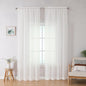 OWENIE Sheer Curtains 78 inch Length, Ivory Sheer Cutains 2 Panels Set for Bedroom/Living Room, Rod Pocket Voile Fimly Drapes, 2pcs, Each 42" W x 78" L
