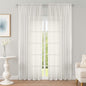 OWENIE Ivory Sheer Curtain 90 Inches Long 2 Panels Set, Solid Filmy Drapes for Living Room Bedroom, Elegant Window Voile Sheer Curtain Panels Drapes, 2 Pcs, Each 59W x 90L Inch