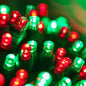 Wintergreen Lighting 70 5mm LED Red and Green Christmas Lights, 24' Christmas Lights Red and Green LED Mini Holiday String Lights