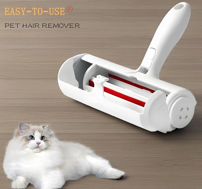 Roller Pet Hair Removal Tool，Reusable Lint Roller - Cat and Dog Hair Remover for Furniture，Dog Brush for Shedding，Portable Multi-Surface Fur Removal Tool (Sofas,Carpets,Clothing,Bed Sheet)-Mewly Pet