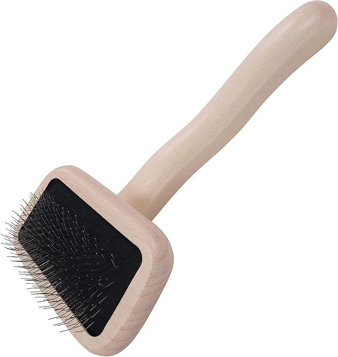 Chris Christensen Karben I Slicker Brush for Dogs, Groom Like a Professional, Ideal For All Coat Types, Remove Shedding Coat, Tangles and Dead Undercoat, 17 mm Stainless Steel Pins, Extra Small-Mewly Pet