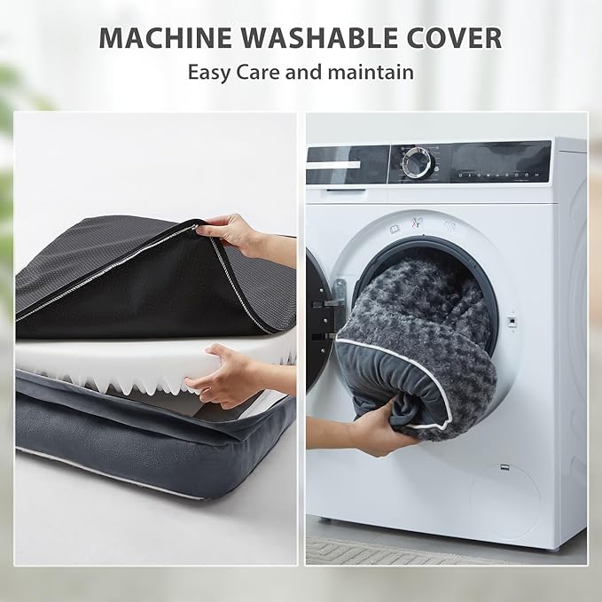 BFPETHOME Orthopedic Dog Beds for Large Dogs-Waterproof Sofa Dog Bed with Removable Washable Cover, Large Pet Bed with Waterproof Lining and Nonskid Bottom, Pet Bed for Dogs-Mewly Pet