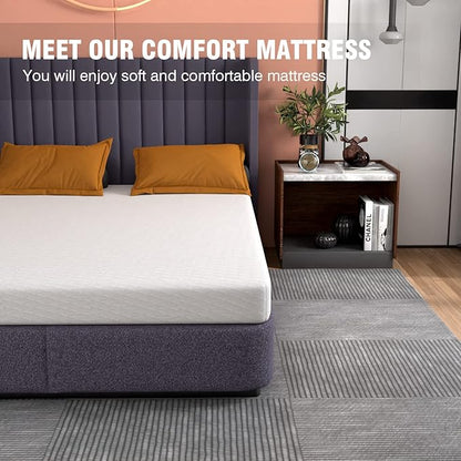 PayLessHere 5 Inch Full Gel Memory Foam Mattress Fiberglass Free/Bed-in-a-Box/CertiPUR-US Certified/Cool Sleep & Comfy Support