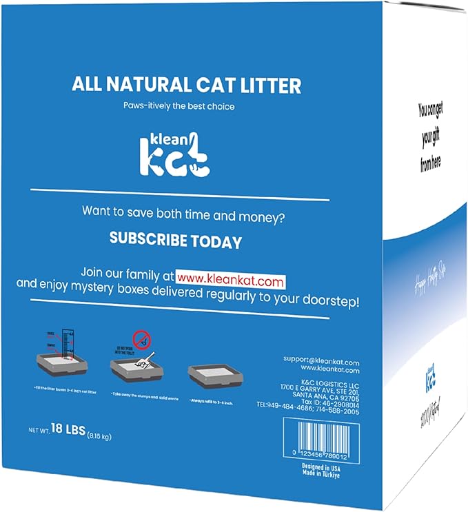All Natural Clumping Cat Litter – Multiple Scents – Low Dust, Odor Control – Unscented 18 lb - Surprise Toy Inside-Mewly Pet