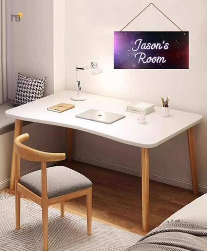 Personalized Outer Space Sign Universe Themed For Kids Room Nursery Baby Playroom Door Art Décor For Little Man Cave,Custom Name Stars Wall Decor Decorative Plate for Boys Room Girls Bedroom